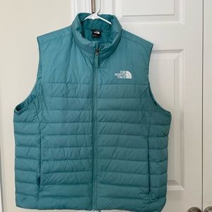 Mens North Face Vest, Teal- XL